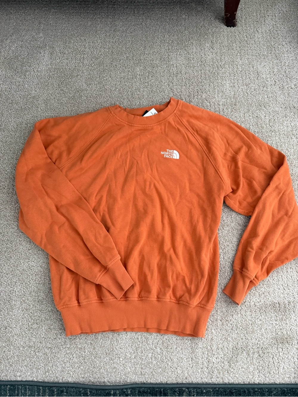 The North Face Men's Orange Crewneck Sweatshirt